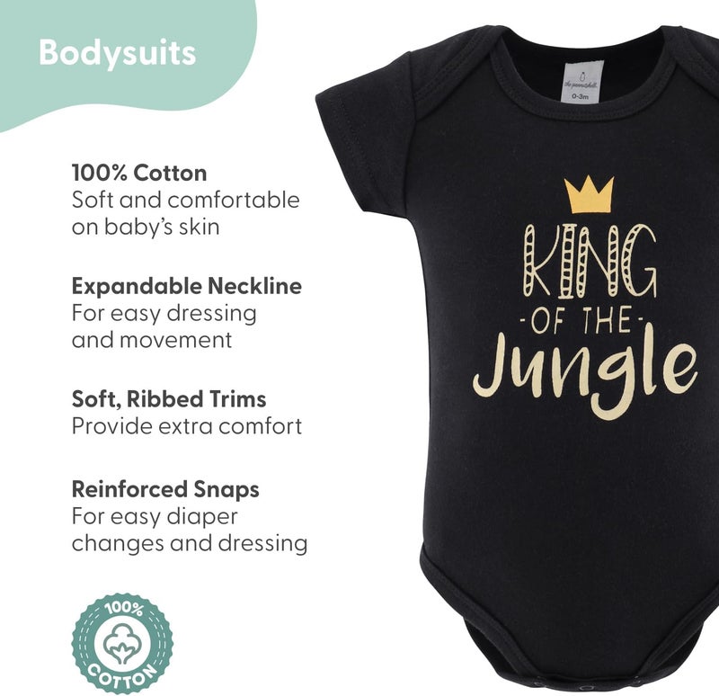 The Peanut Shell Baby Layette Gift Set for Baby Boys - 16 Piece Boy Baby Clothes Newborn to 9 Months - King of the Jungle - Image 2